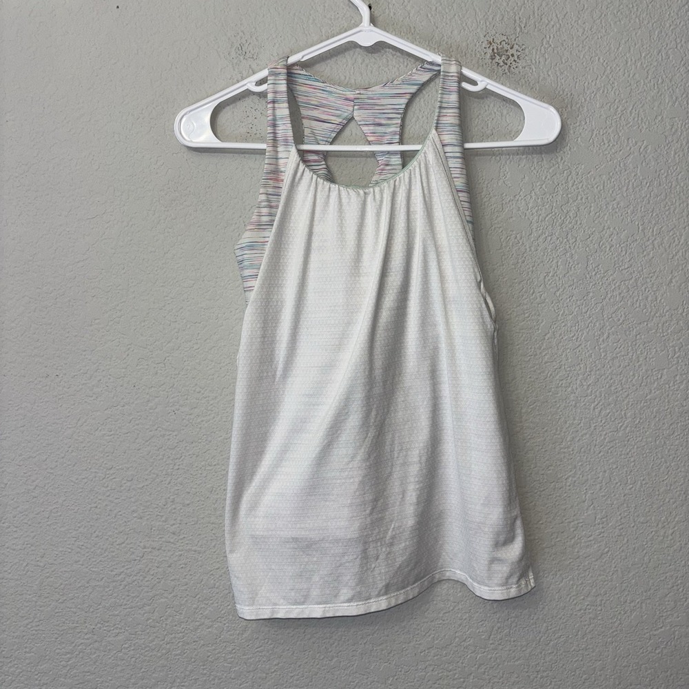 Ivivva By Lululemon Double Dutch Tank Top Built In Sports Bra Girls Size 6 / 7